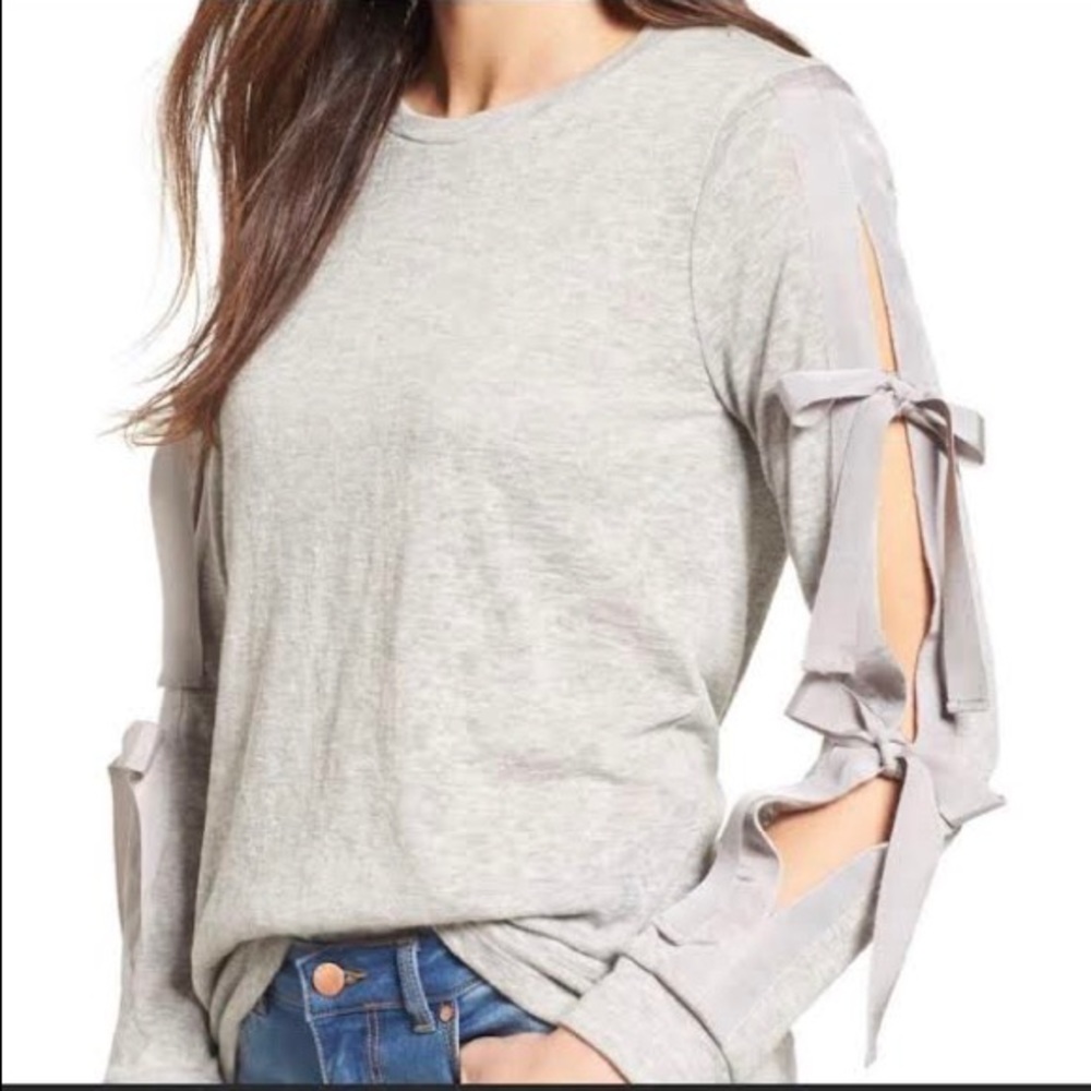 Pleione long sleev ribbon tie on sleeve